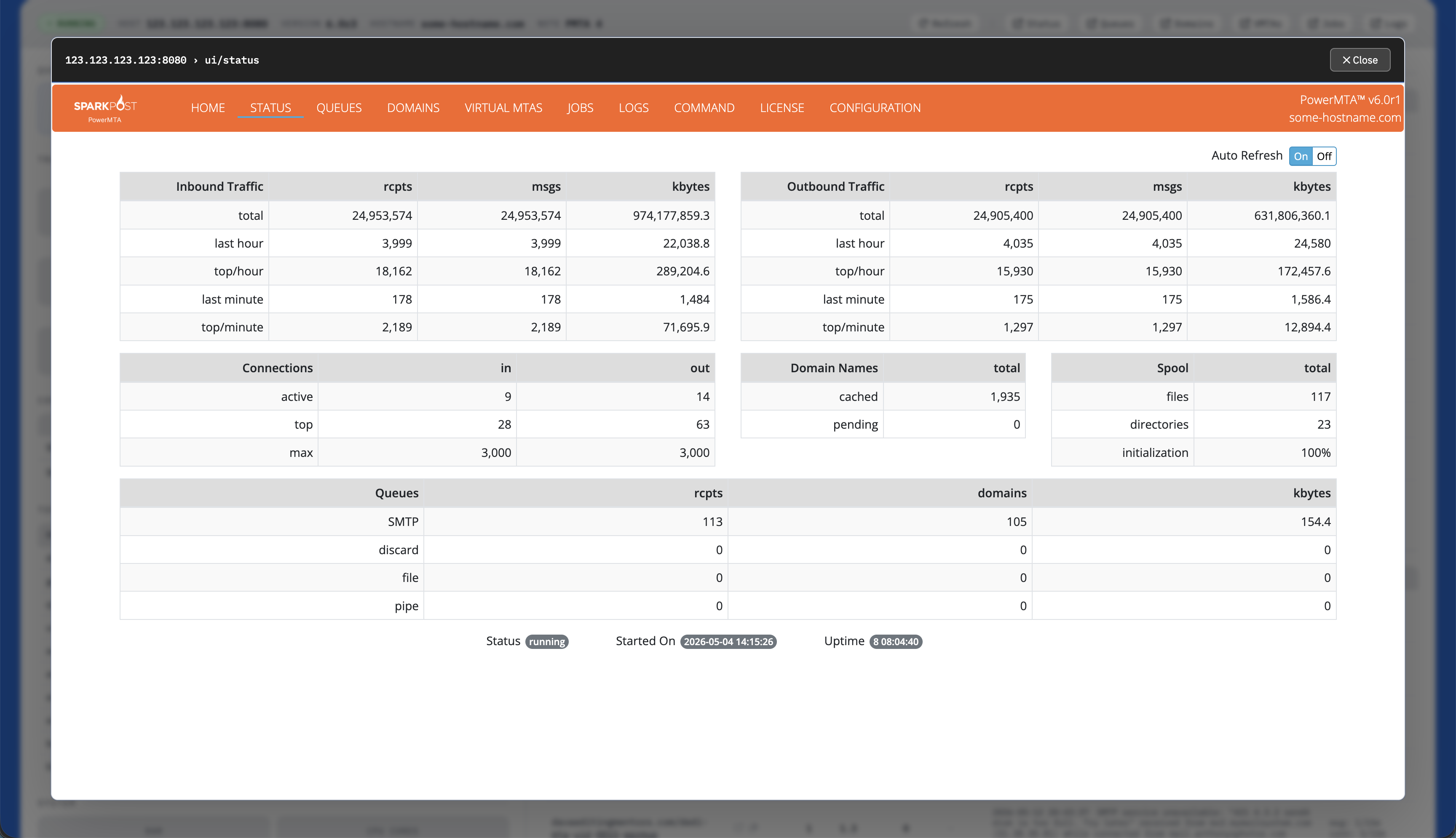 PowerMTA PMTA Monitor 13 05 2026 Access Manage 2